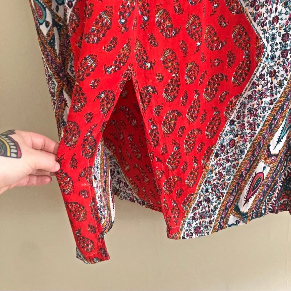 Boho Print Maxi Skirt w/ Pockets! - Picture 9 of 10